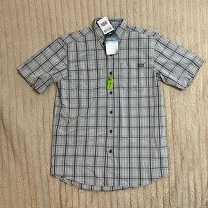 Dickies Men's Gray Plaid Short Sleeve Shirt